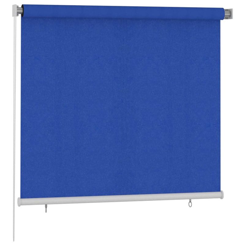 Foto van Infiori rolgordijn voor buiten 160x140 cm hdpe blauw