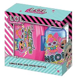 Foto van L.o.l. surprise! lunchbox met drinkfles electric 400 ml roze