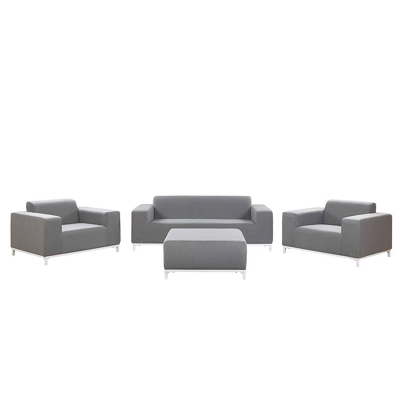 Foto van Beliani rovigo - loungeset-grijs-polyester