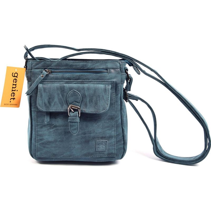 Foto van Schoudertas - crossbodytas - tassen - tassen dames - tassen kopen - tassen hengsel - tassen blauw - donkerblauw - dames