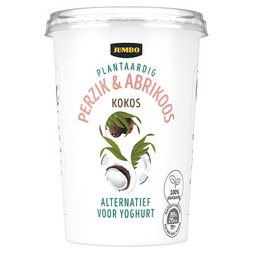 Foto van Jumbo plantaardige variatie op yoghurt perzik & abrikoos kokos 400g