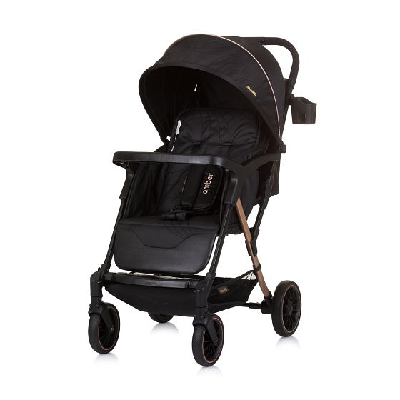 Foto van Chipolino amber opvouwbare buggy met voetenhoes obsidian black