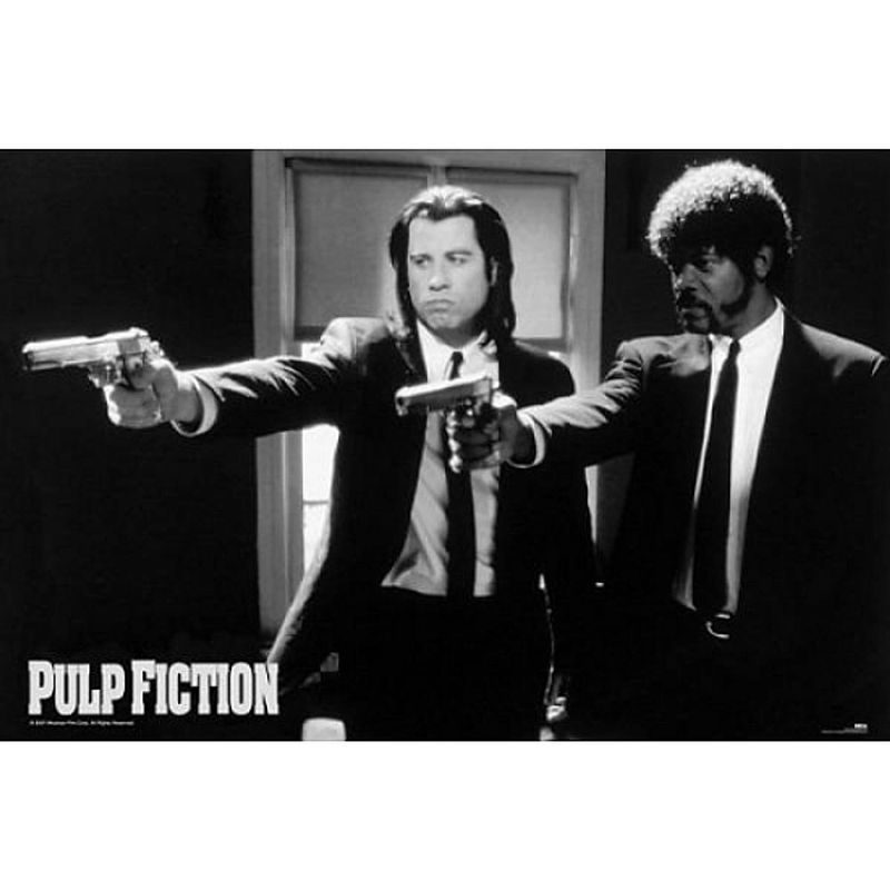 Foto van Poster pulp fiction guns 61 x 91,5 cm