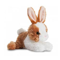 Foto van Aurora knuffel mini flopsie konijn bruin-wit 20,5 cm