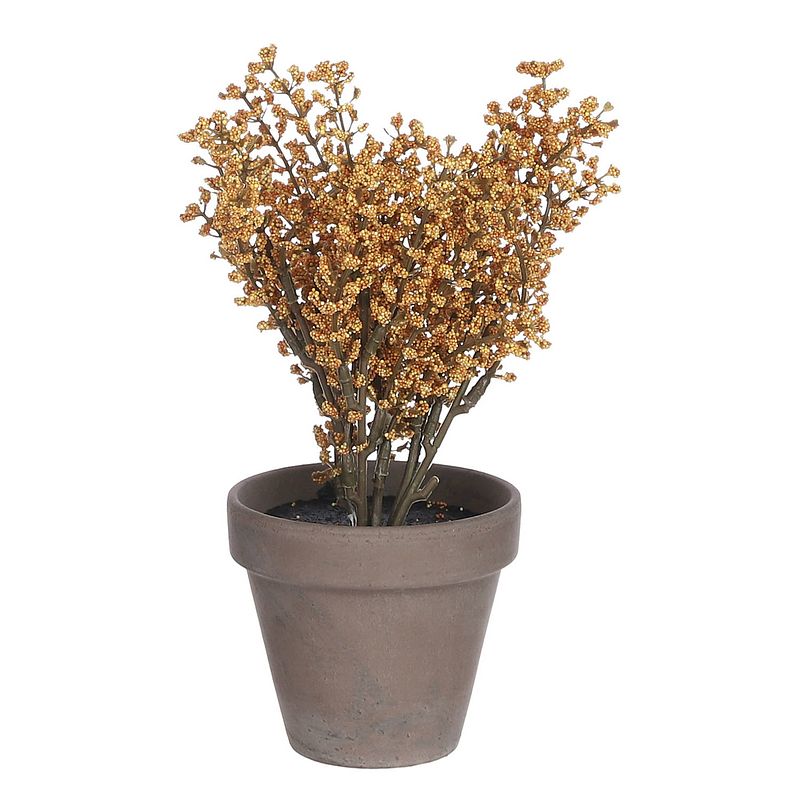 Foto van Mica decorations kunstplant astilbe 21 cm keramiek oranje