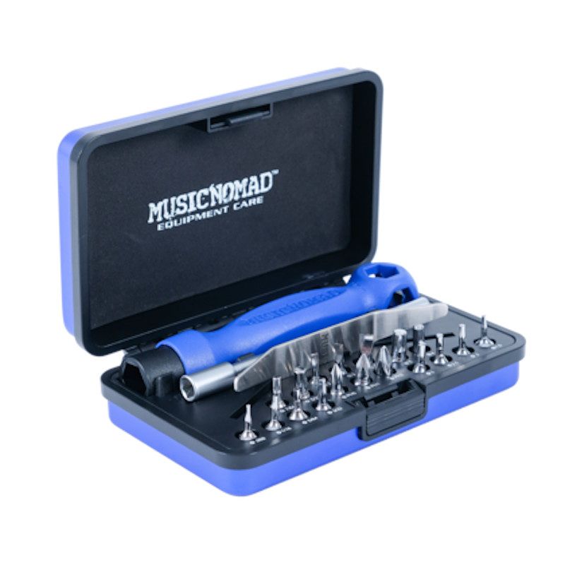 Foto van Musicnomad mn229 premium guitar tech screwdriver and wrench set gereedschapsset voor gitaar