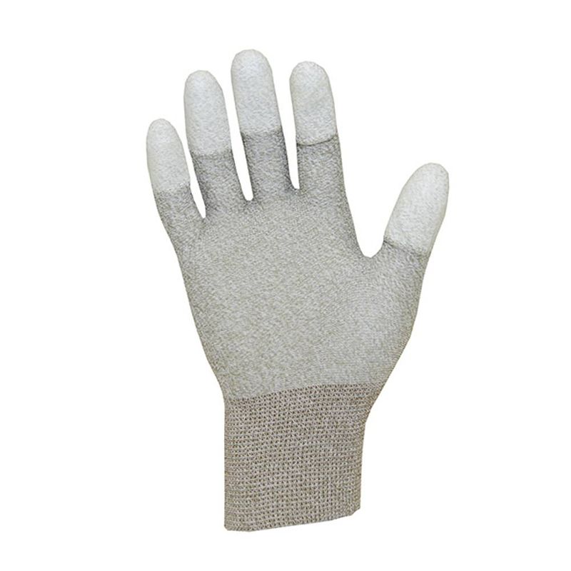 Foto van Antistat 109-0039p esd-handschoen maat: l nylon, koper