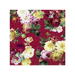 Foto van 40x gekleurde 3-laags servetten rozen 33 x 33 cm - feestservetten