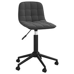 Foto van The living store draaibare eetkamerstoelen - fluweel - zwart - 42.5 x 45 x (69-80.5) cm - inclusief zwenkwielen - set