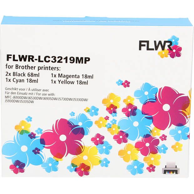 Foto van Flwr brother lc-3219 multipack zwart en kleur cartridge