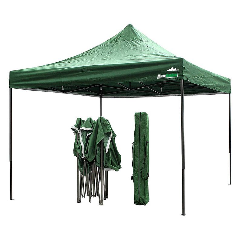 Foto van Maxxgarden partytent - paviljoen - 3x3 - easy up - opvouwbaar - waterdicht - incl. draagtas - groen