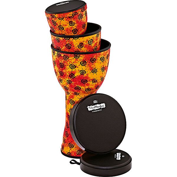 Foto van Meinl vr-sdjset-nh vivarhythm pop off soft sound djembe set