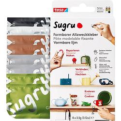 Foto van Tesa sugru kneedlijm 41285-00001-00 zwart, wit, groen, bruin, grijs 8 stuk(s)