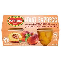 Foto van Del monte fruit express stukken perziken op sap 4 x 113g bij jumbo