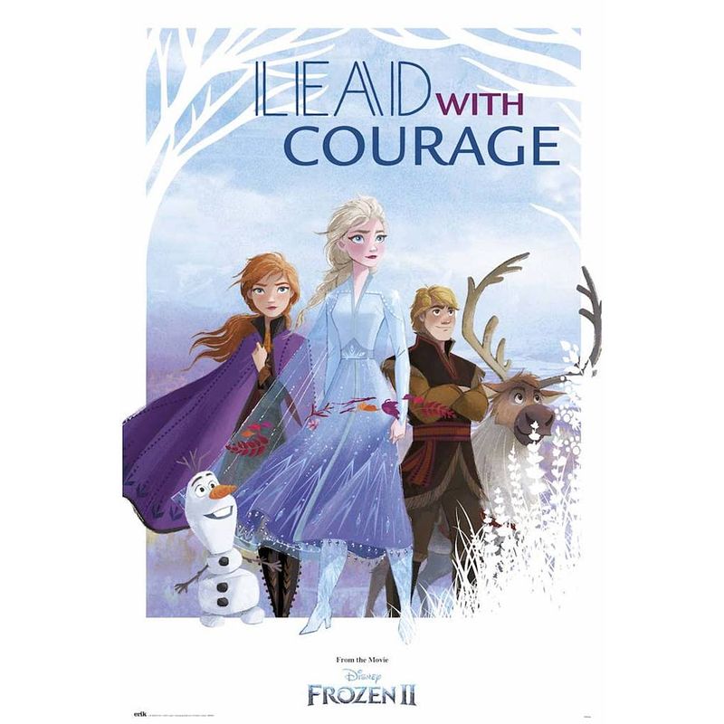 Foto van Grupo erik frozen lead with courage poster 61x91,5cm