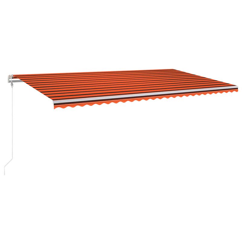 Foto van Vidaxl luifel automatisch met led windsensor 600x300 cm oranje bruin