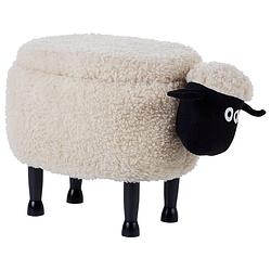Foto van Beliani sheep - dierenhocker-beige-polyester