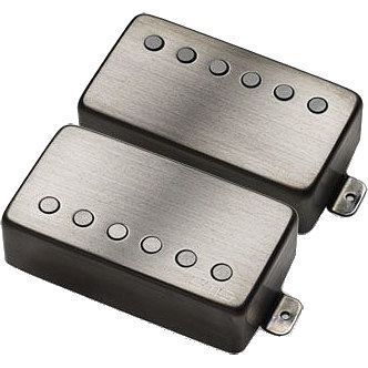 Foto van Emg jh "het" set james hetfield brushed black chrome gitaarelementen (set van 2)