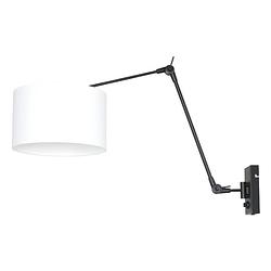 Foto van Steinhauer wandlamp prestige chic 8118 zwart kap effen wit