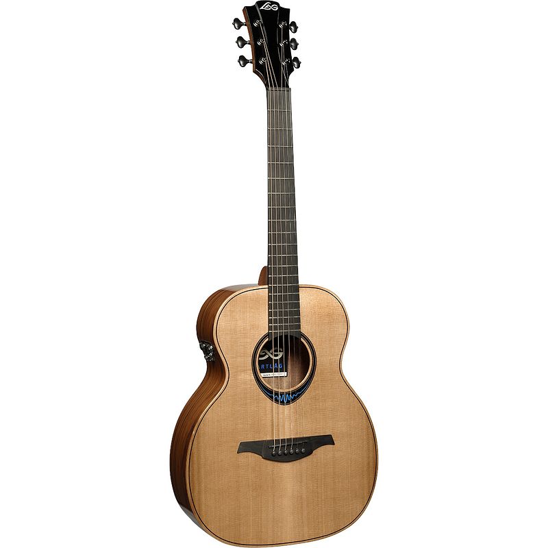 Foto van Lag guitars bluewave 2 tbw2te e/a westerngitaar met ingebouwde effecten en bluetooth