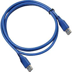 Foto van Radxa rockpi_usb3.0_typea-a data- en stroomkabel [1x usb 3.2 gen 1 stekker a (usb 3.0) - 1x usb 3.2 gen 1 stekker a (usb 3.0)] 1.50 m blauw