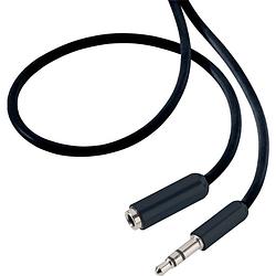 Foto van Speaka professional sp-7870468 jackplug audio verlengkabel [1x jackplug male 3,5 mm - 1x jackplug female 3,5 mm] 3.00 m zwart supersoft-mantel