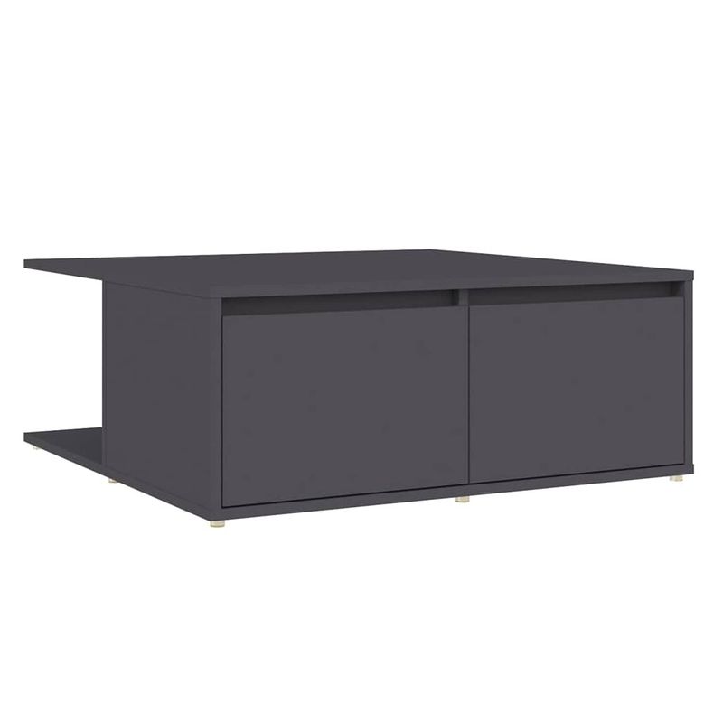 Foto van Vidaxl salontafel 80x80x31 cm spaanplaat grijs