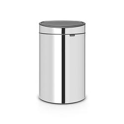 Foto van Brabantia touch bin afvalemmer 10 + 23 liter met 2 kunststof binnenemmers - brilliant steel