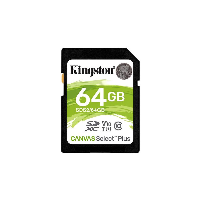 Foto van Kingston kingston canvas select plus flashgeheugen 64 gb sdxc klasse