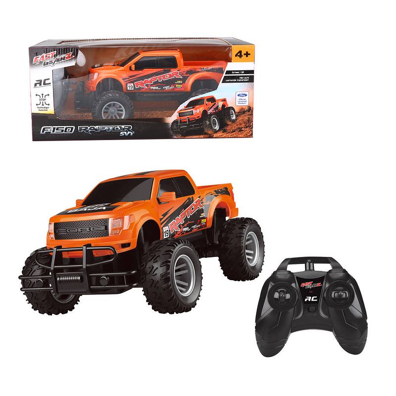 Foto van Op afstand bestuurbare ford raptor - 1:18