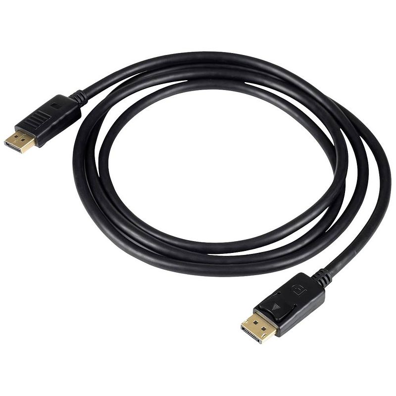 Foto van Akyga aansluitkabel displayport stekker 1.8 m zwart ak-av-10 displayport-kabel