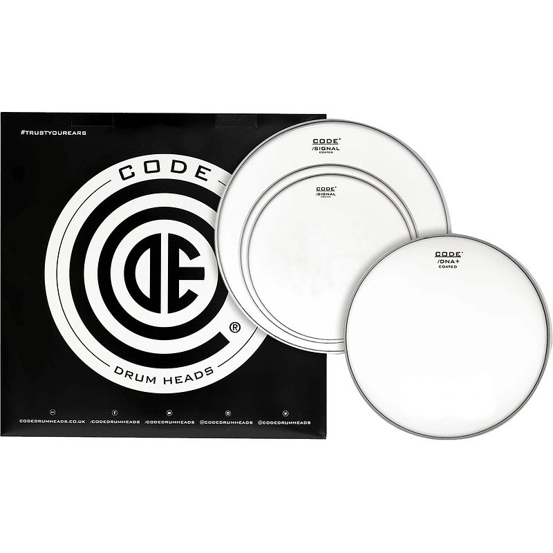 Foto van Code drum heads tpsigctds signal standard pack 12-13-16 inch coated tomvellen + 14 inch coated snaredrumvel