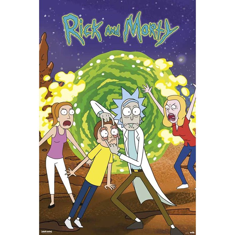 Foto van Grupo erik rick and morty portal poster 61x91,5cm