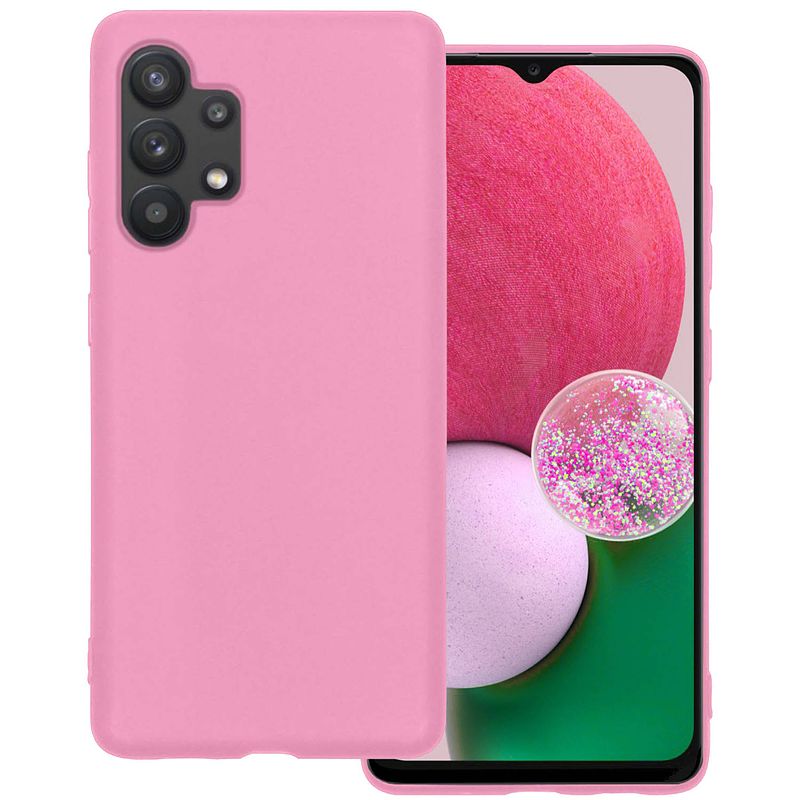 Foto van Basey samsung galaxy a13 4g hoesje siliconen hoes case cover - lichtroze