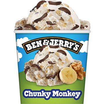 Foto van Ben & jerry's ijs chunky monkey dessert pint 465ml bij jumbo