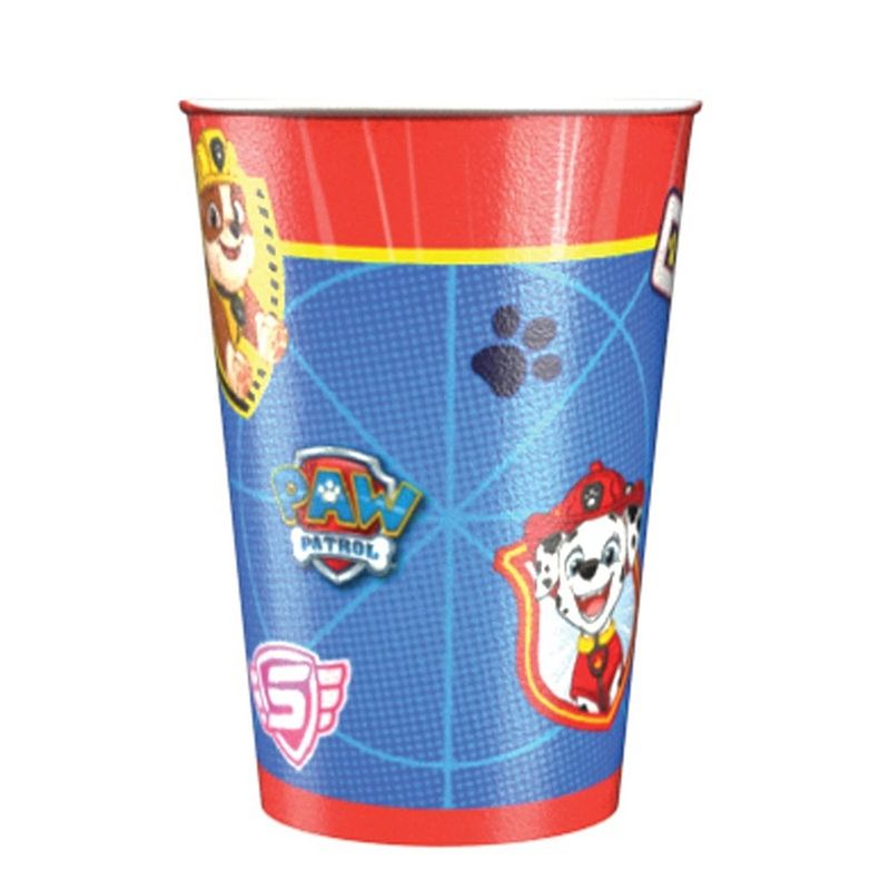 Foto van 24x stuks paw patrol thema feest bekers 250 ml - feestbekertjes