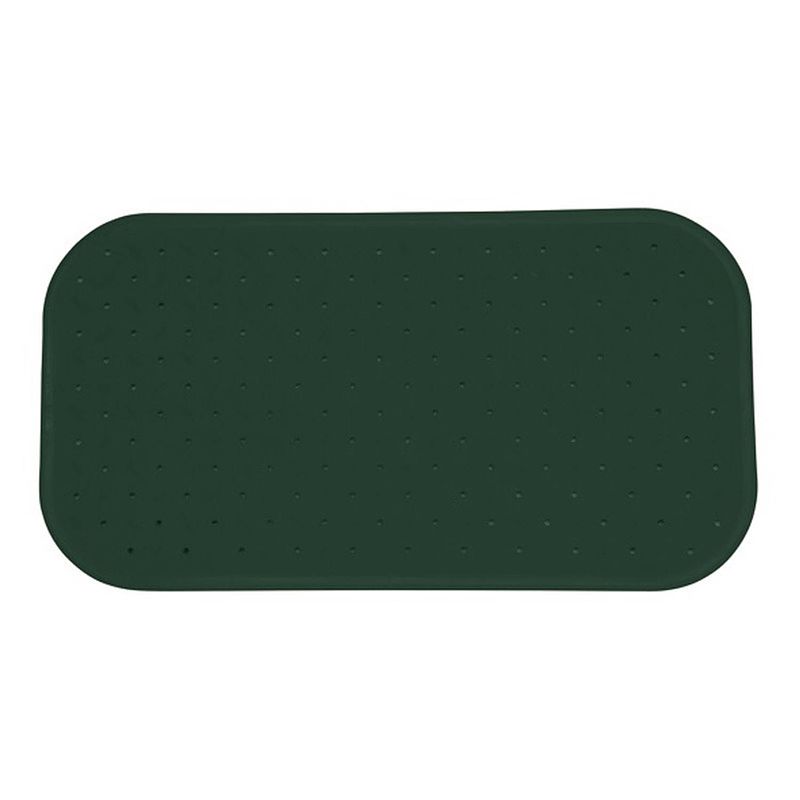 Foto van Msv douche/bad anti-slip mat badkamer - rubber - groen - 36 x 76 cm - badmatjes