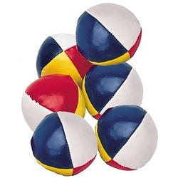 Foto van 6x gekleurde jongleerballen 6,5 cm - jongleervoorwerpen