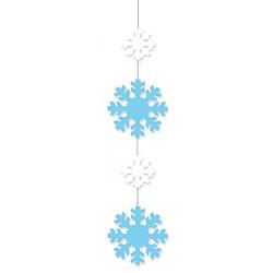 Foto van Decoratie hanger sneeuwvlokken - feestslingers