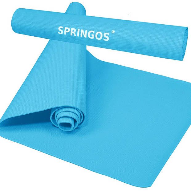 Foto van Yoga mat 61 x 173 x 0.4 cm blauw