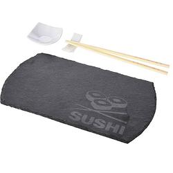 Foto van Porseleinen sushi serveerset voor 1 persoon 4-delig - serveerschalen
