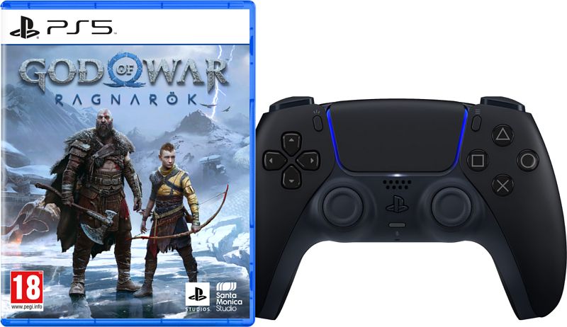 Foto van God of war ragnarok standard edition ps5 + dualsense zwart