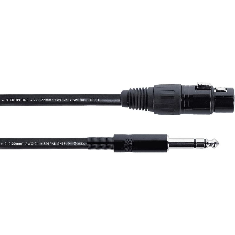 Foto van Cordial em0.5fv elements verloopkabel xlr female - 6.3mm trs jack 0.5m