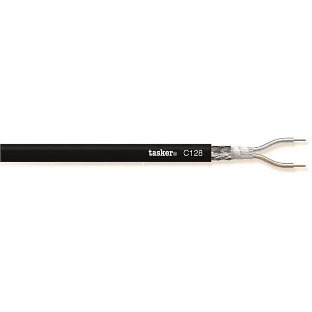 Foto van Tasker c128-black 100m 2 x 0.35 mm2 microfoonkabel, diameter 6.3 mm