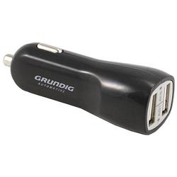 Foto van Grundig autolader usb 12/24 volt 1/2,1 ampère zwart