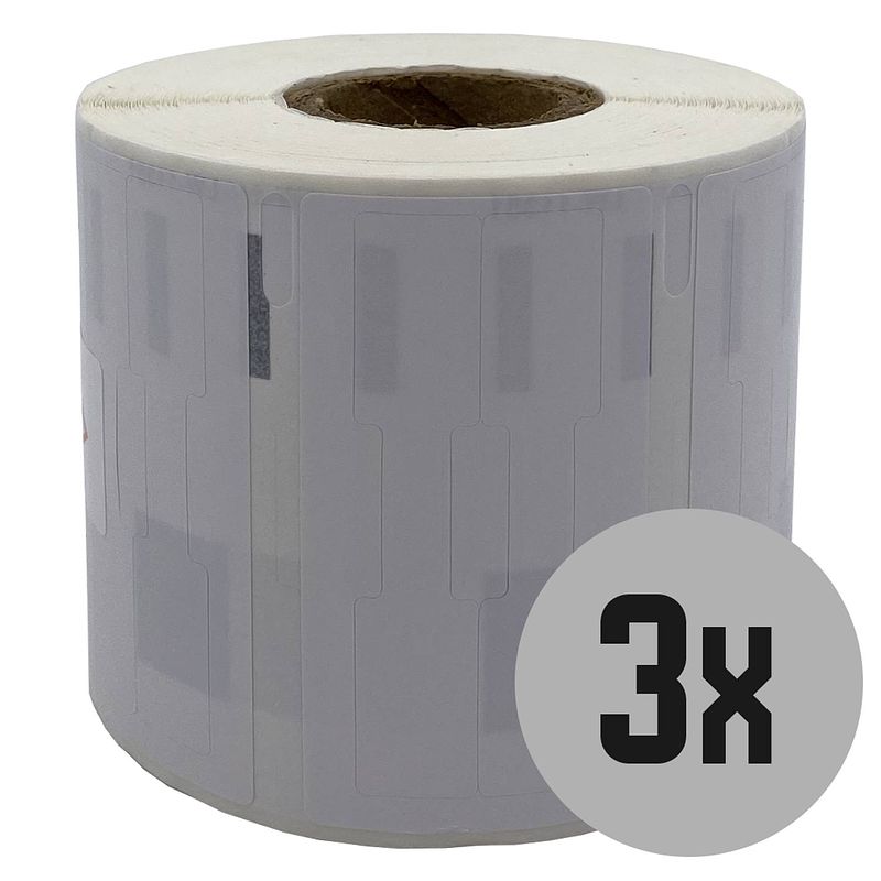 Foto van Dula dymo compatible labels - wit - 11351 - s0722510 - sieraadetiketten - 3 rollen - 54 x 11 mm - 1500 labels per rol