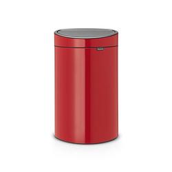 Foto van Brabantia touch bin afvalemmer 40 liter met kunststof binnenemmer - passion red