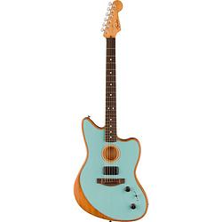 Foto van Fender acoustasonic player jazzmaster ice blue elektrisch-akoestische gitaar met gigbag