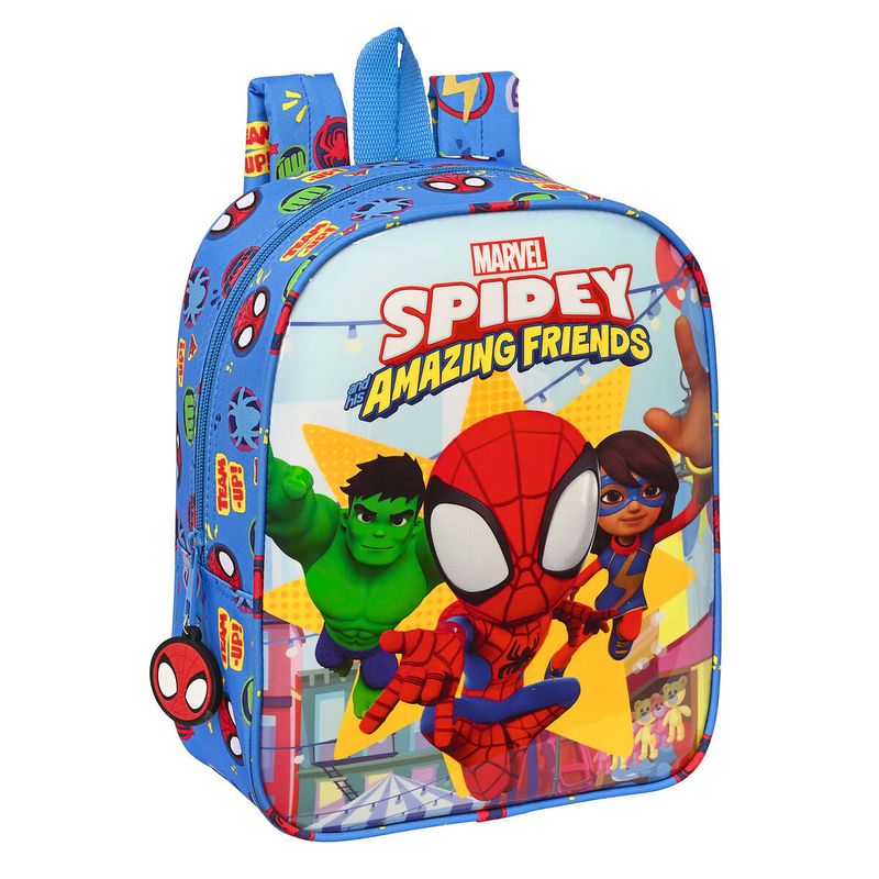 Foto van Kinderrugzak spiderman team up blauw (22 x 27 x 10 cm)