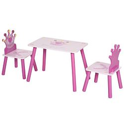 Foto van Kinderzitgroep 3 - delig - kinderstoel - kindertafel - kinderspeelgoed - speelgoed 2 jaar - roze